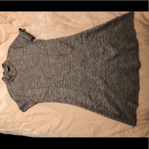 Zara W&B Collection Gray Mock Neck Mini Dress